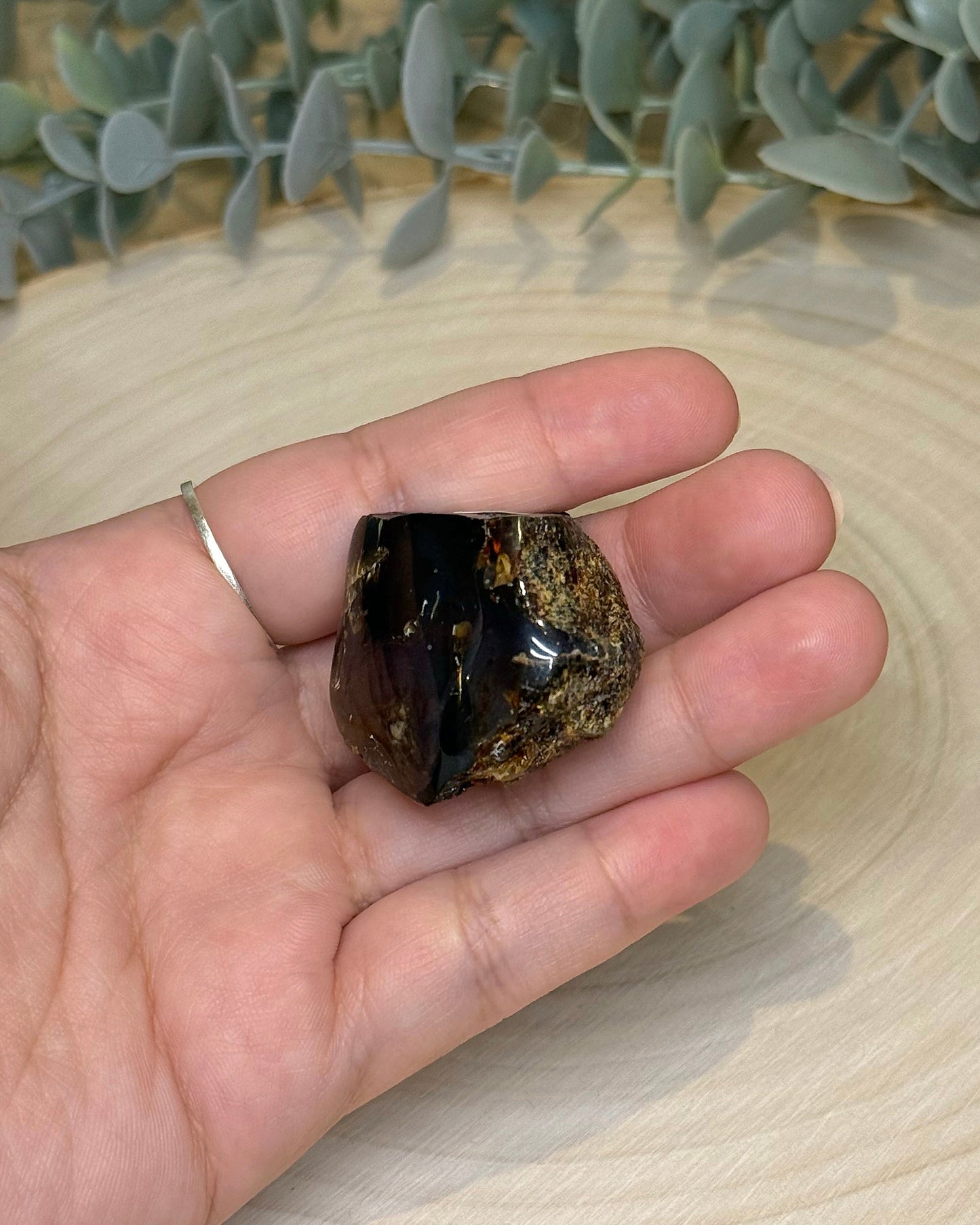 Ambre bleu brute