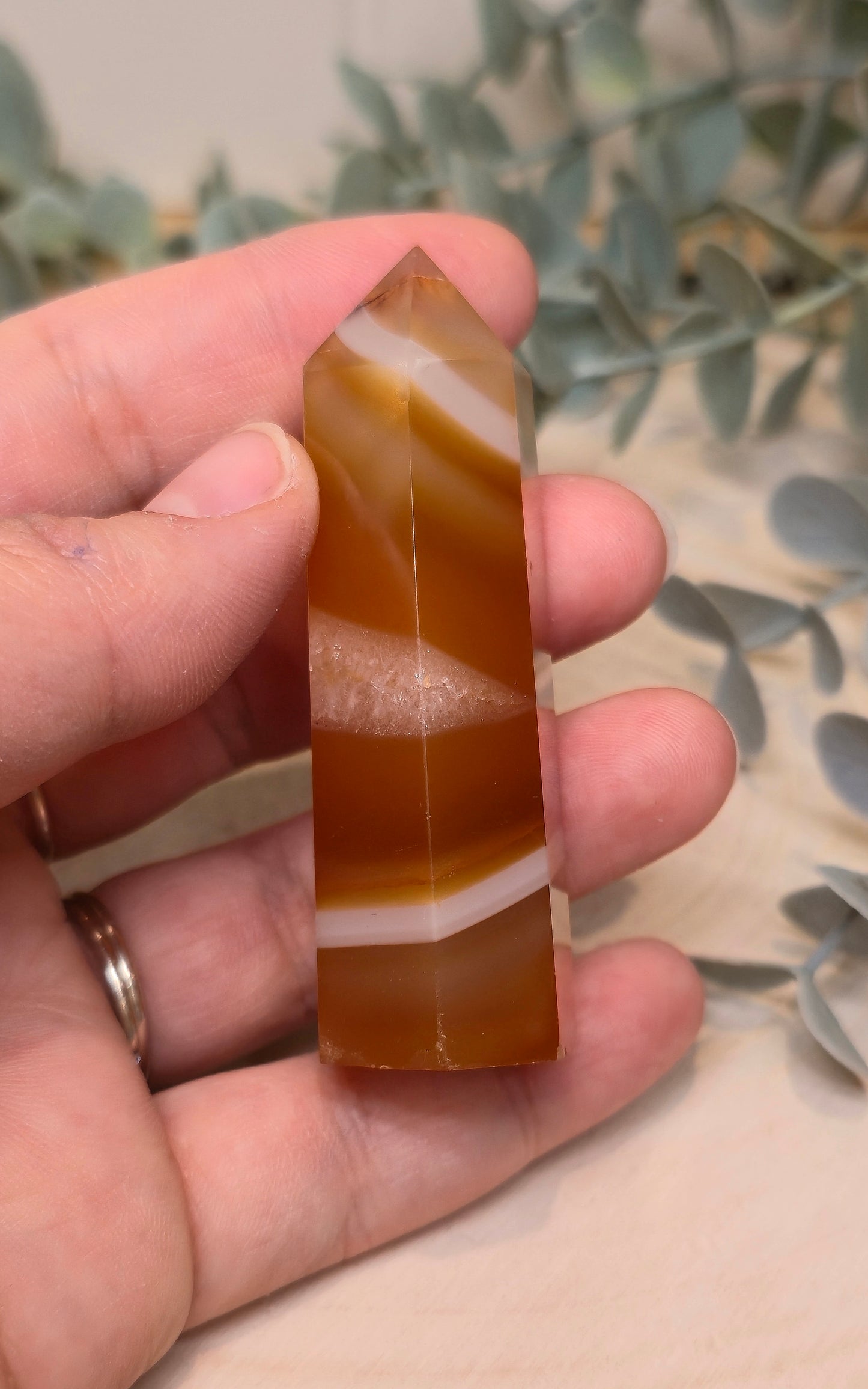 Pointe en Agate orange