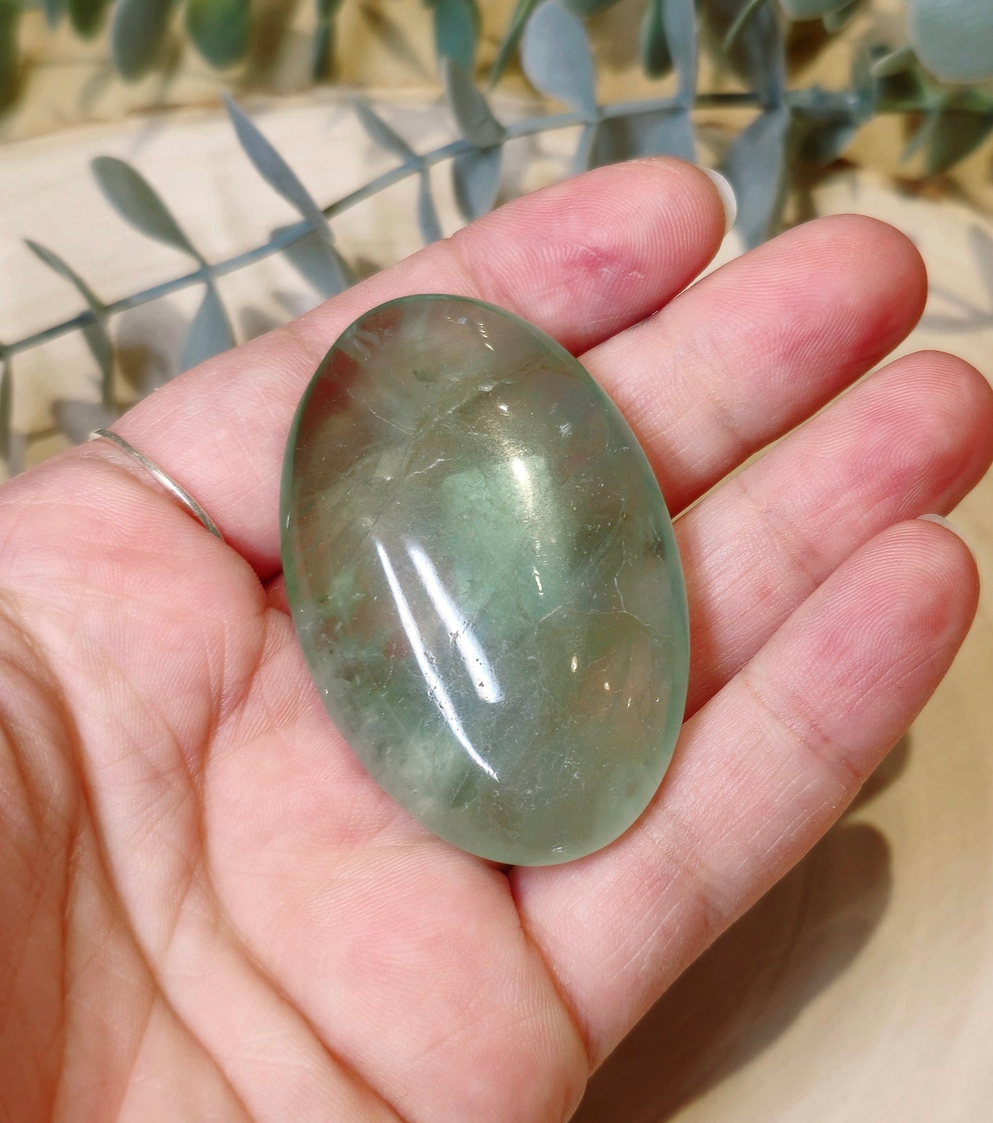 Pierre de paume en Fluorite verte