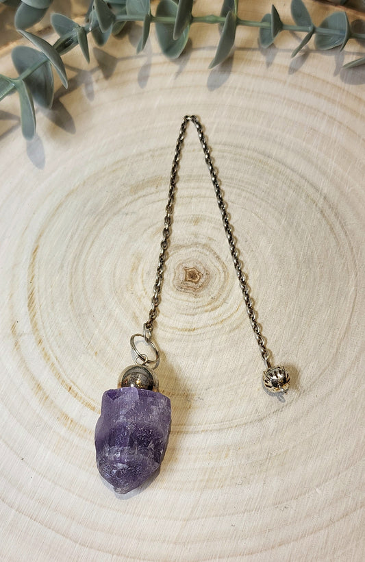 Pendule Améthyste brute