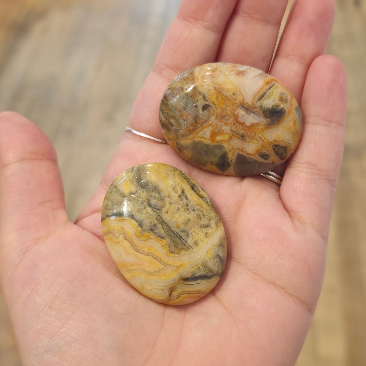 Pierre de paume en Agate fou