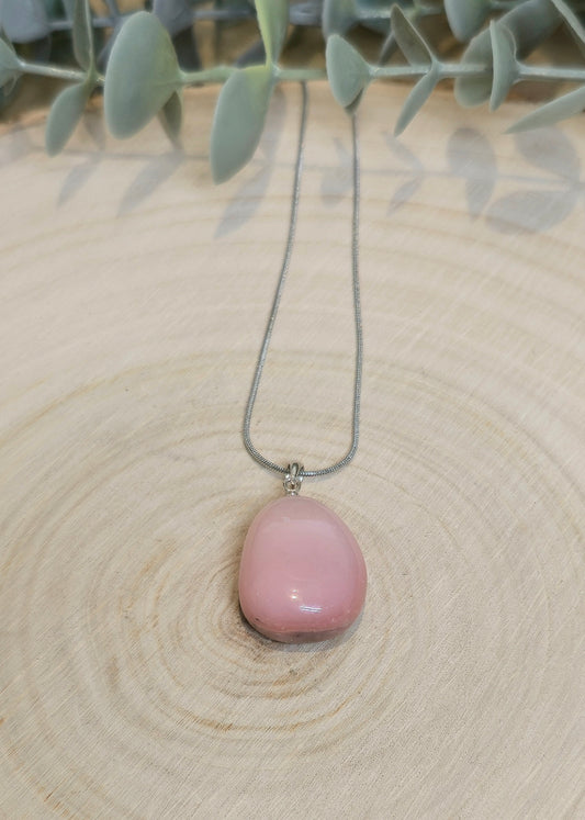 Collier Opale rose barattée