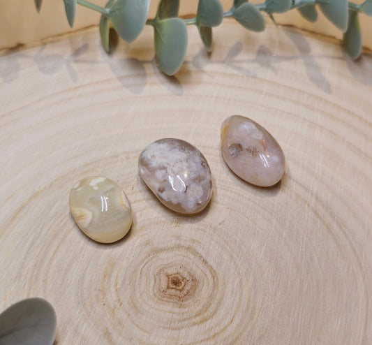 Agate fleur barattée