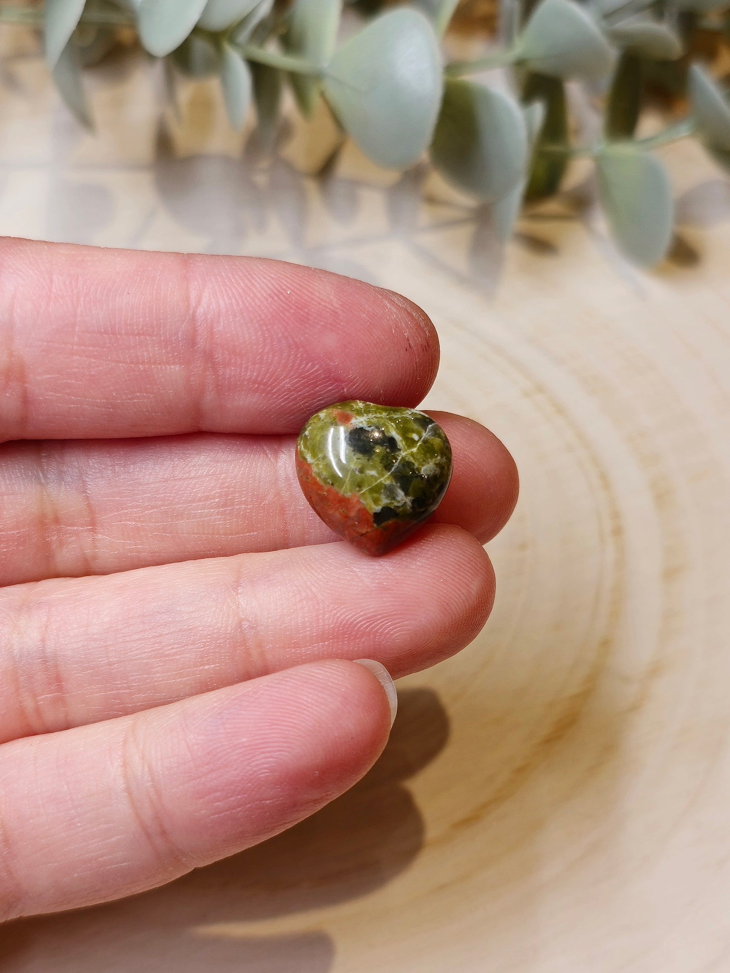 Mini Coeur en Unakite