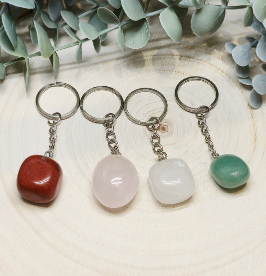 Porte-clé avec Pierre barattée