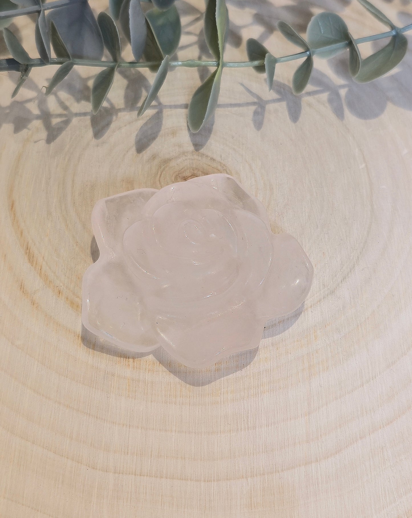 Fleur en Quartz rose (pâle)