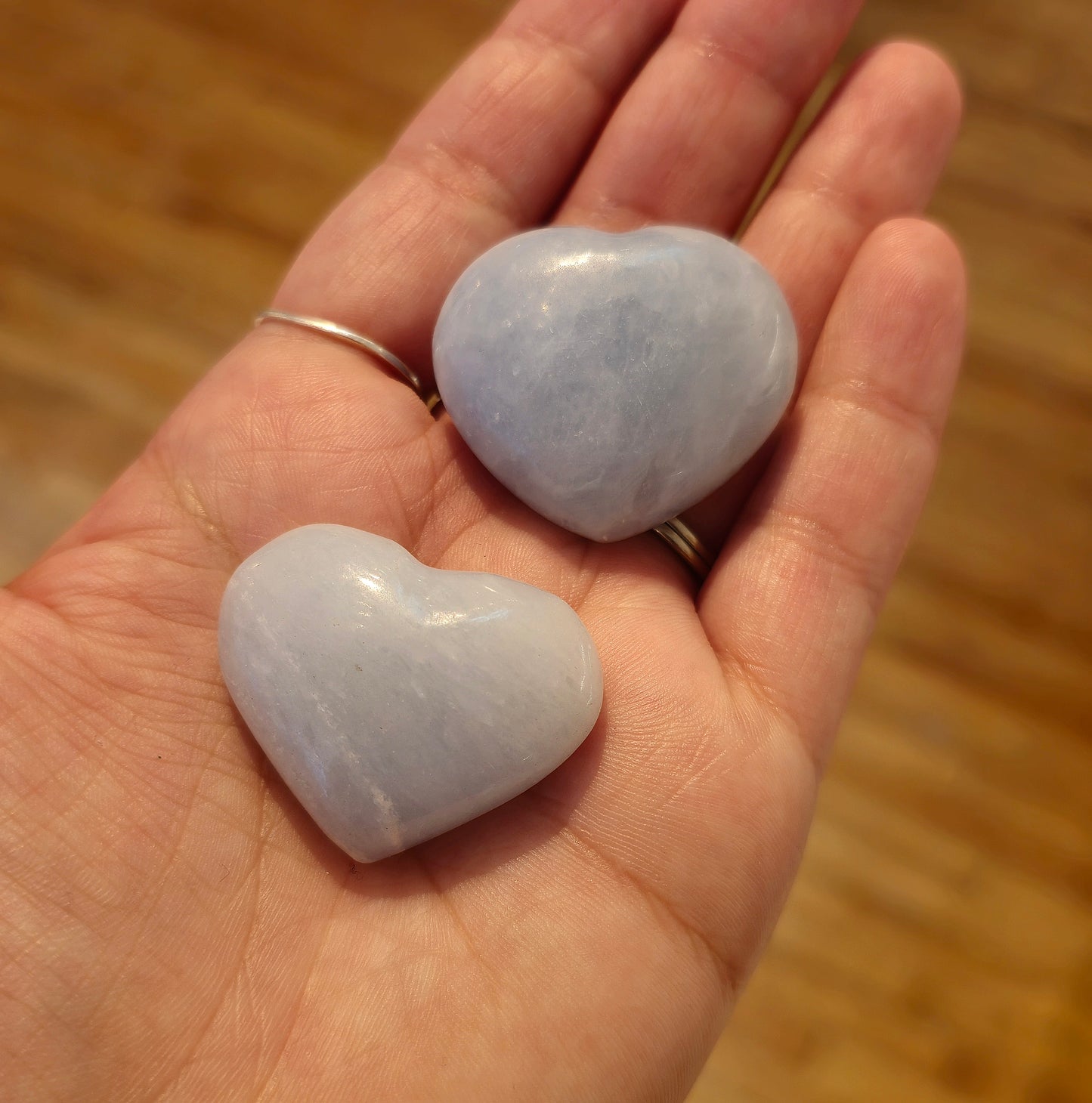Coeur en Calcite Bleue