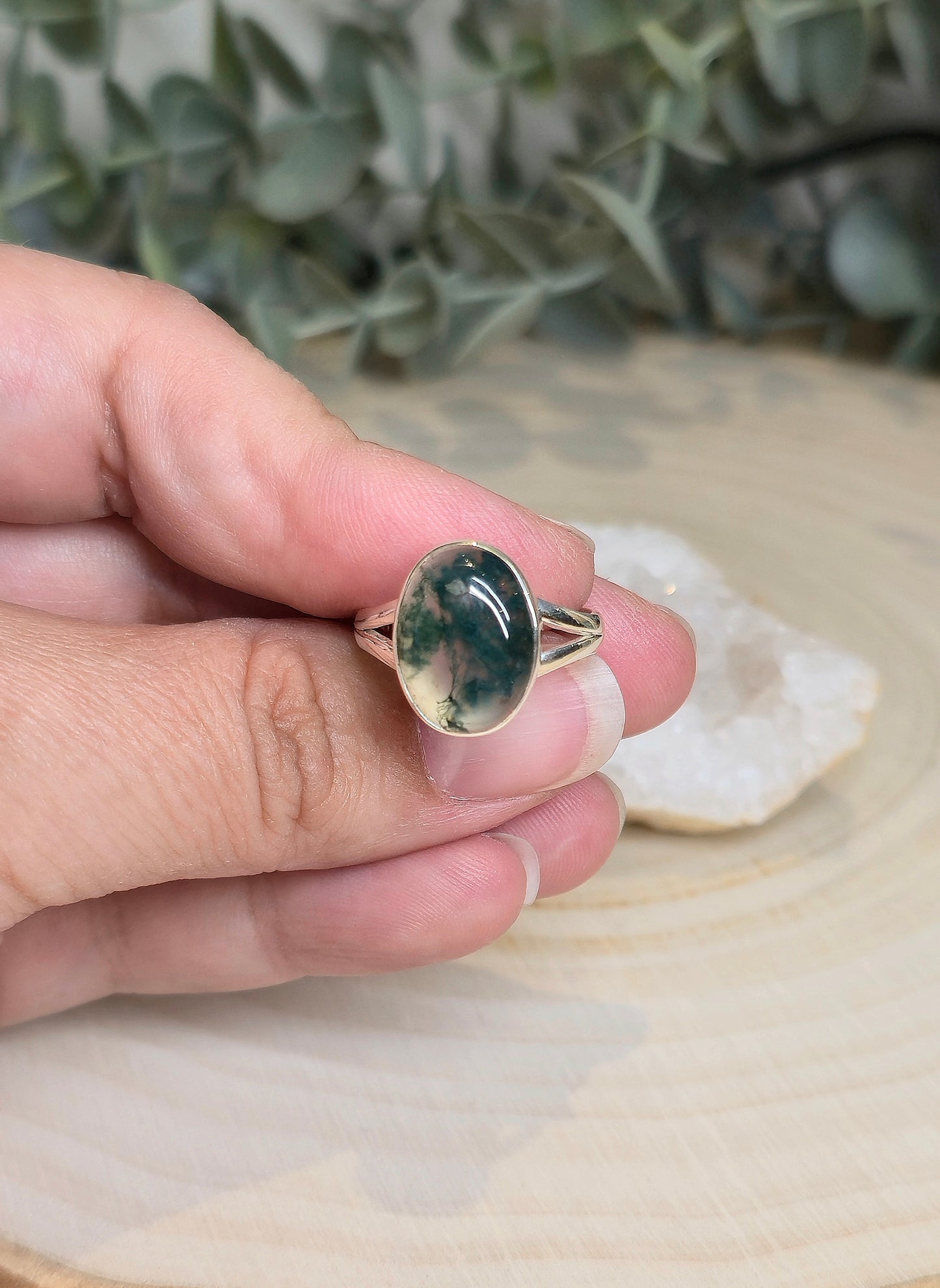 Bague Agate mousse