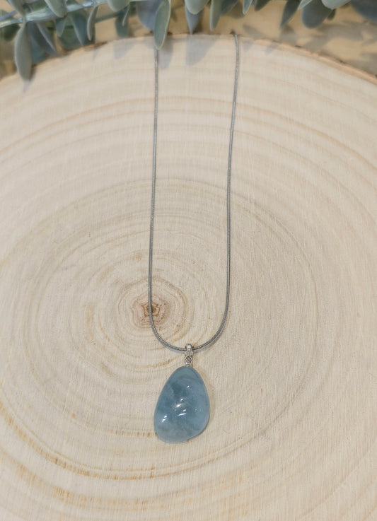Collier Aigue-Marine barattée (Aquamarine)