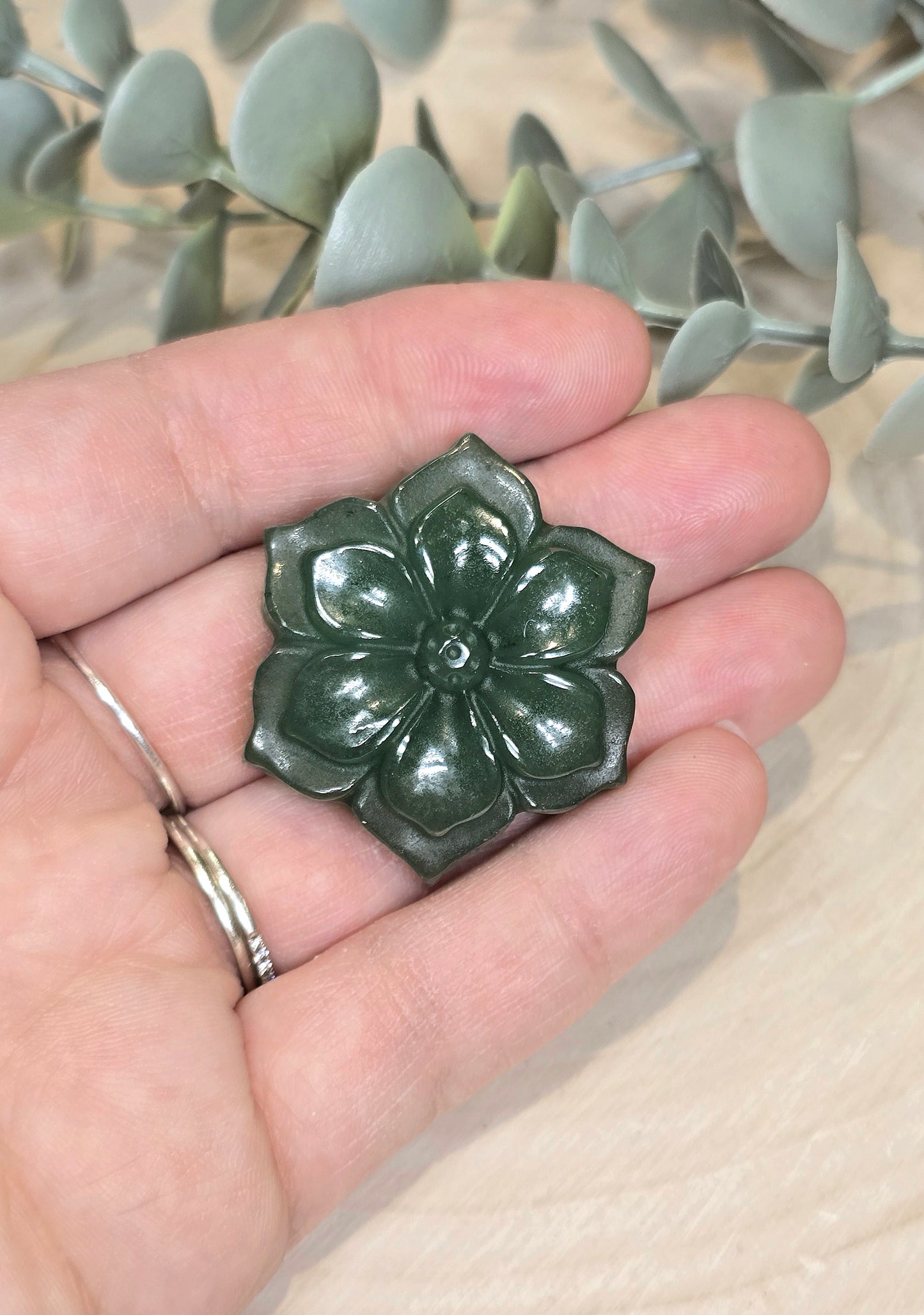 Fleur en Aventurine verte