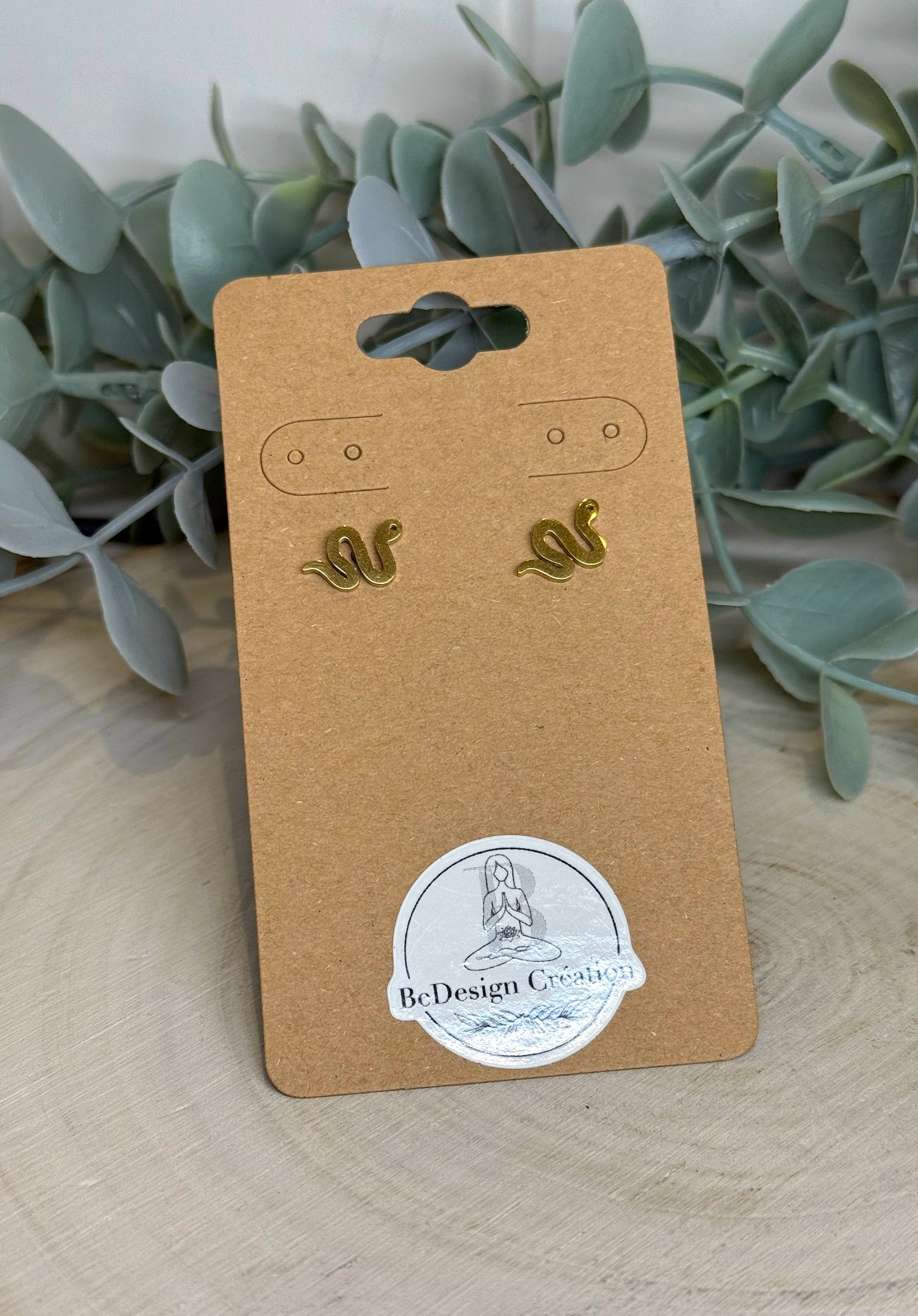 Boucles d’oreilles Serpent gold