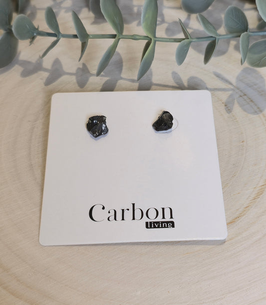 Boucles d’oreilles - C60 Élite brute (Shungite)