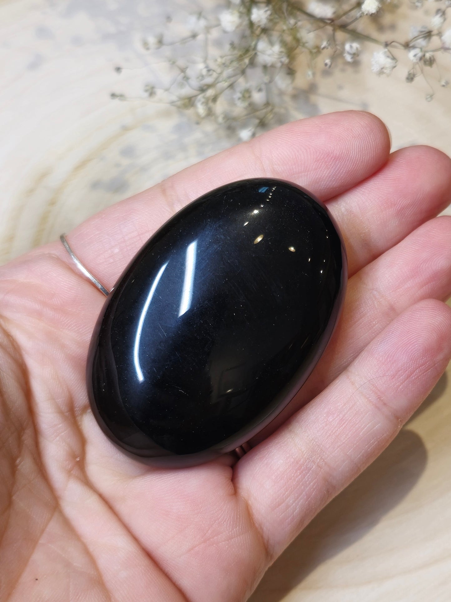 Pierre de paume Obsidienne