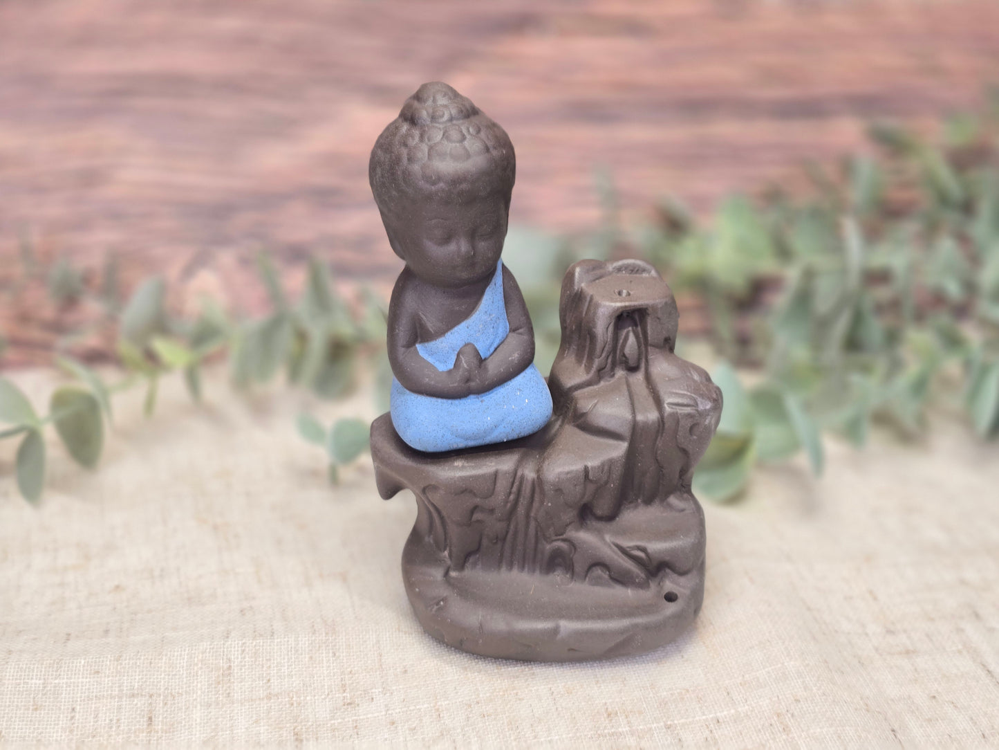Encensoir backflow Bouddha bleu