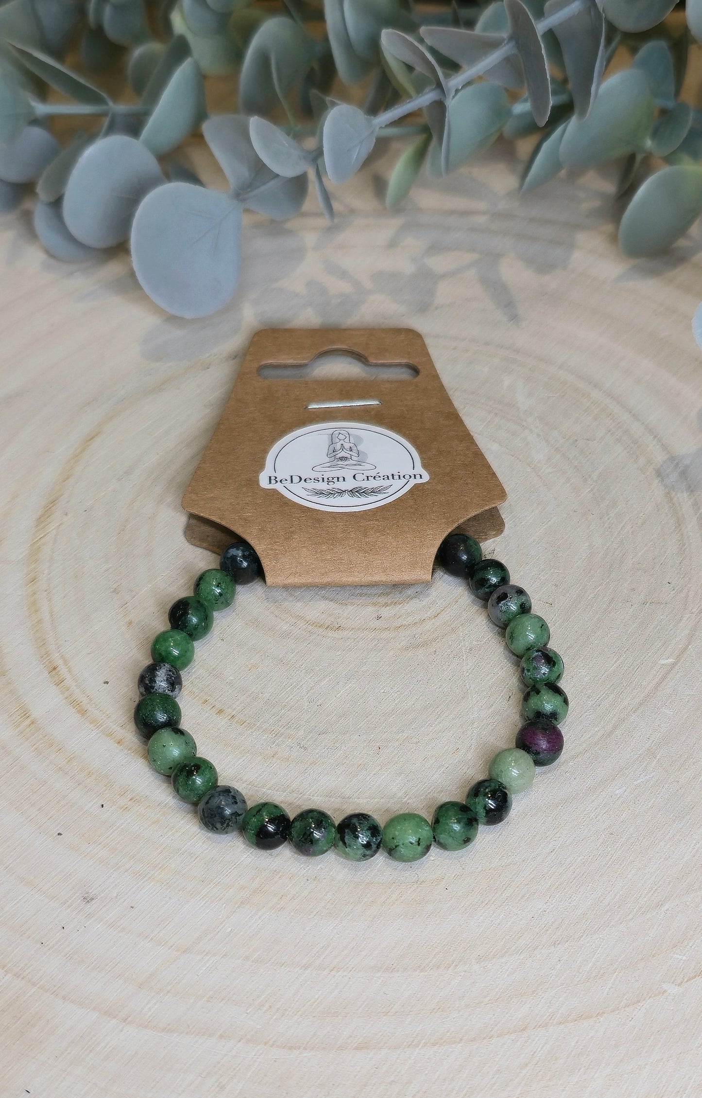 Bracelet Rubis Zoïsite 6mm