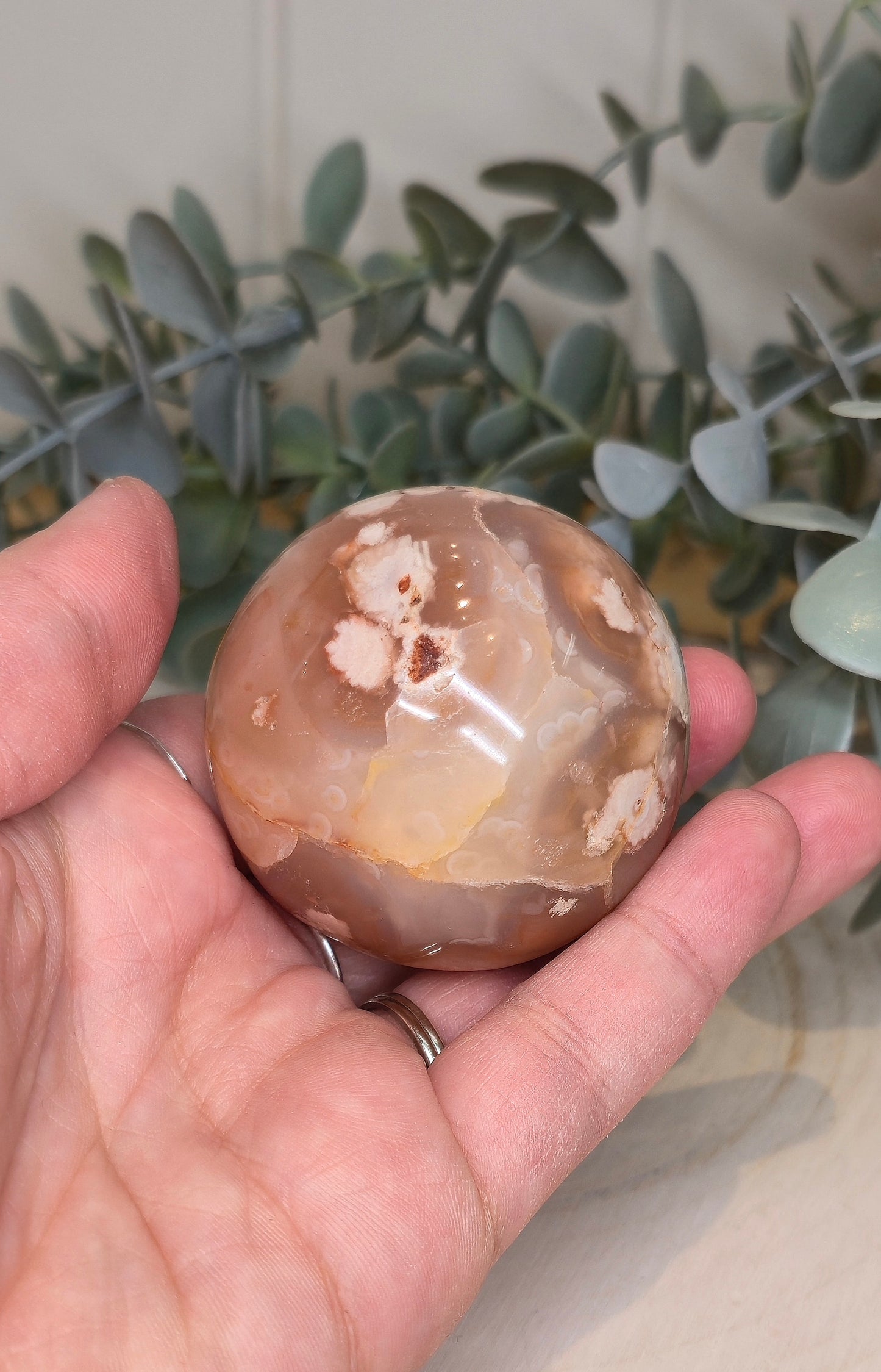 Sphère Agate fleur