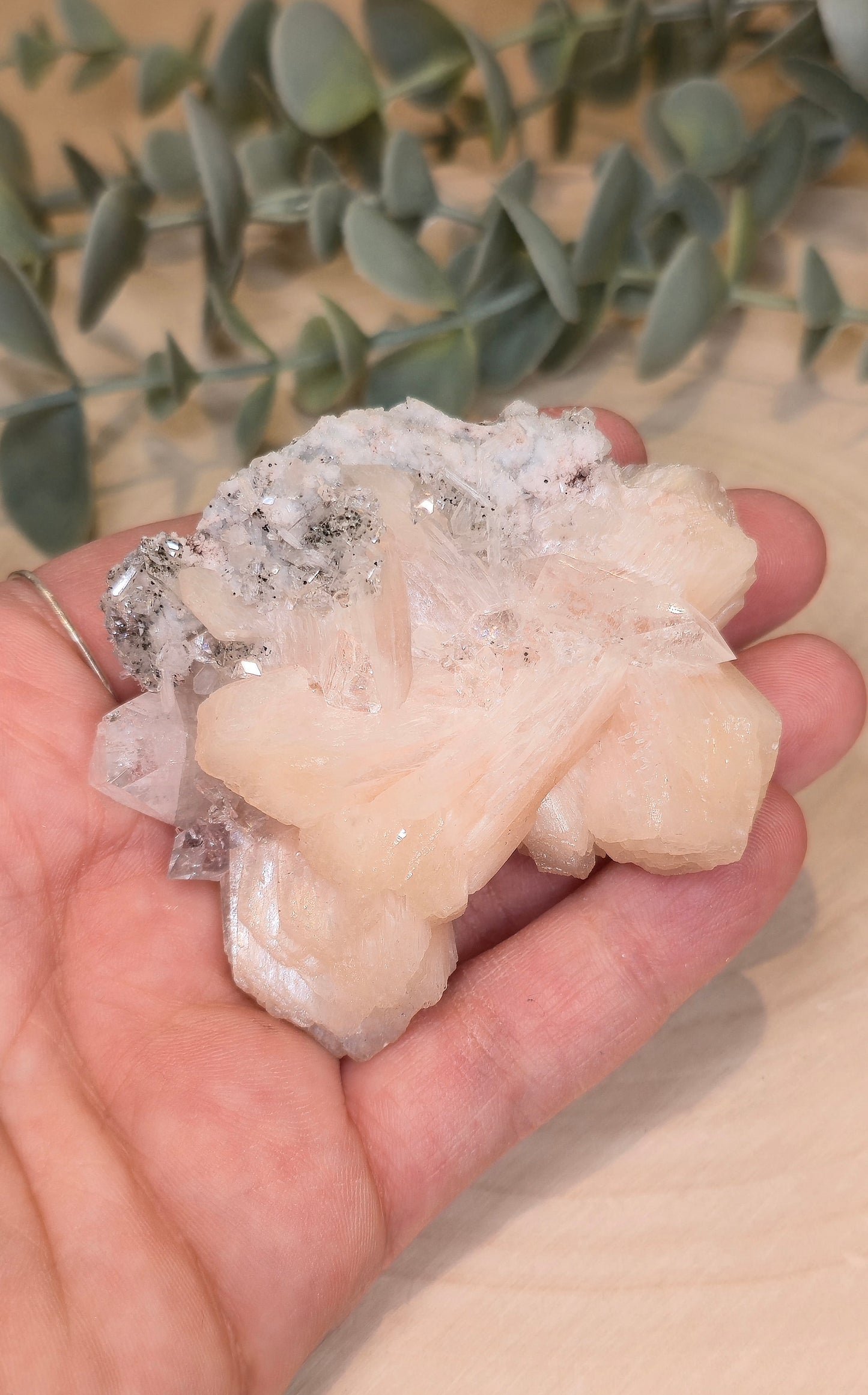 Apophyllite/Stilbite brute d'Inde