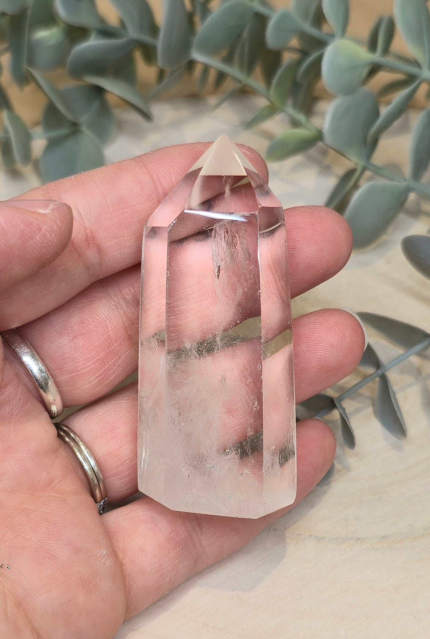 Pointe en Quartz clair de Madagascar