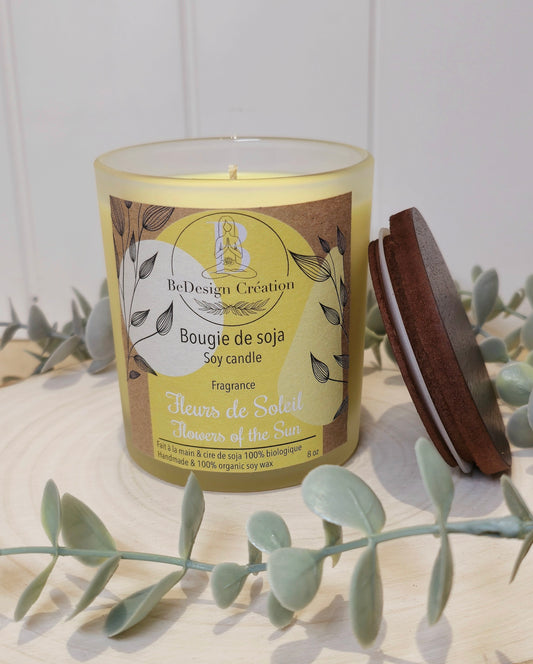 Bougie de soja - Fleurs de Soleil