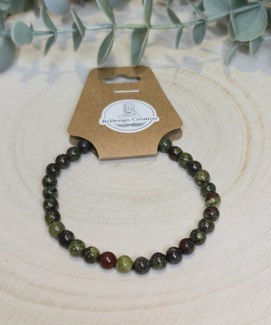 Bracelet Jaspe Sang de dragon 6mm