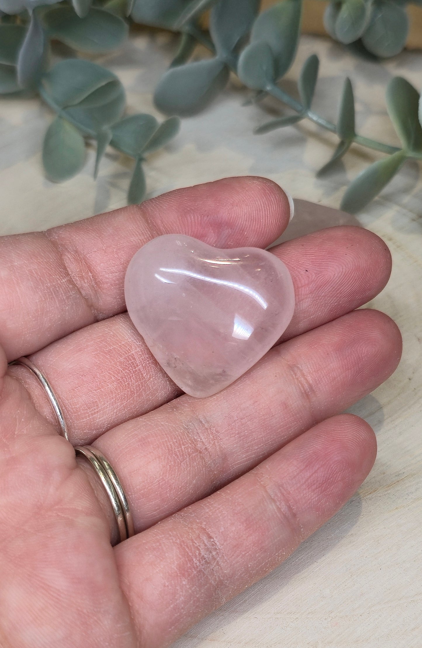 Coeur en Quartz rose