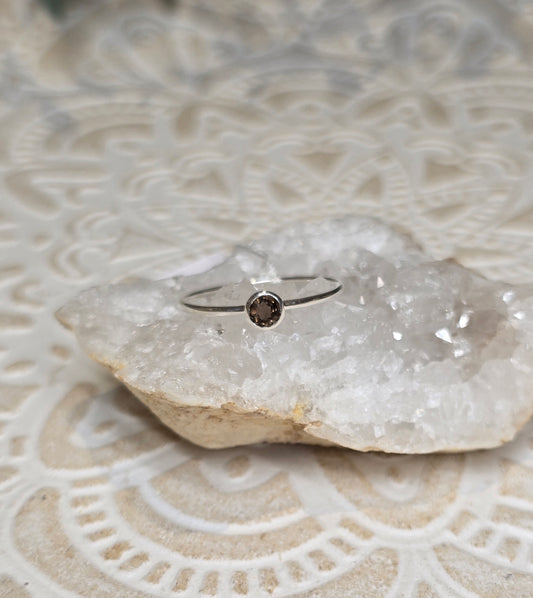 Bague Quartz fumé