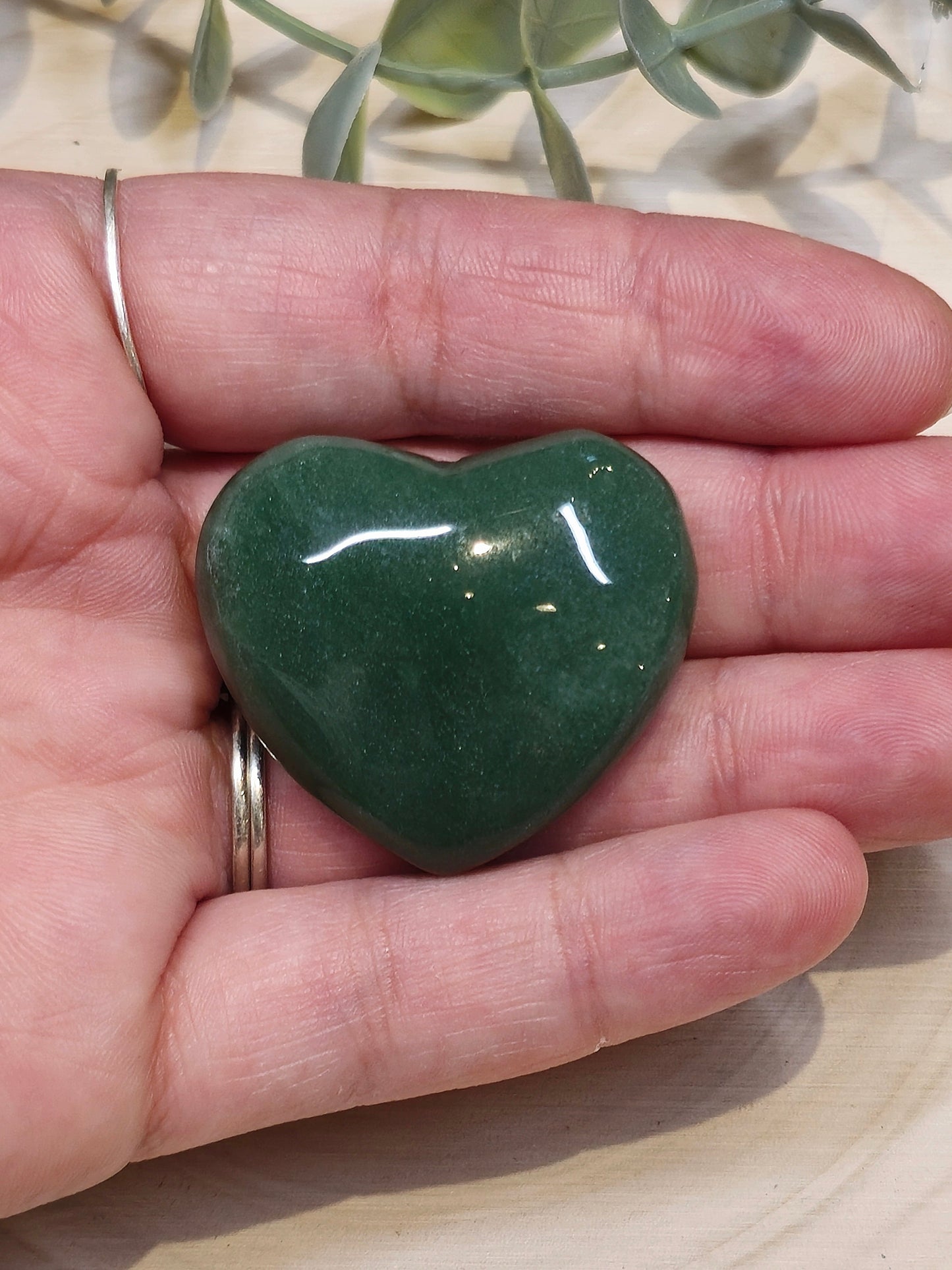 Coeur en Aventurine verte