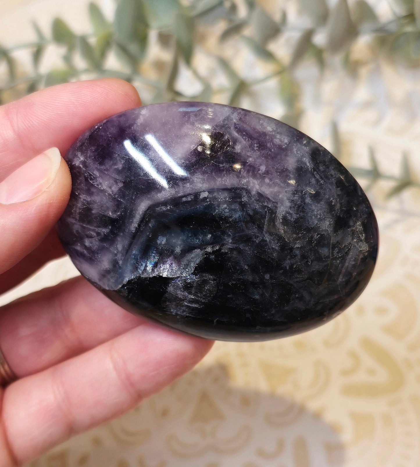 Pierre de paume en Fluorite