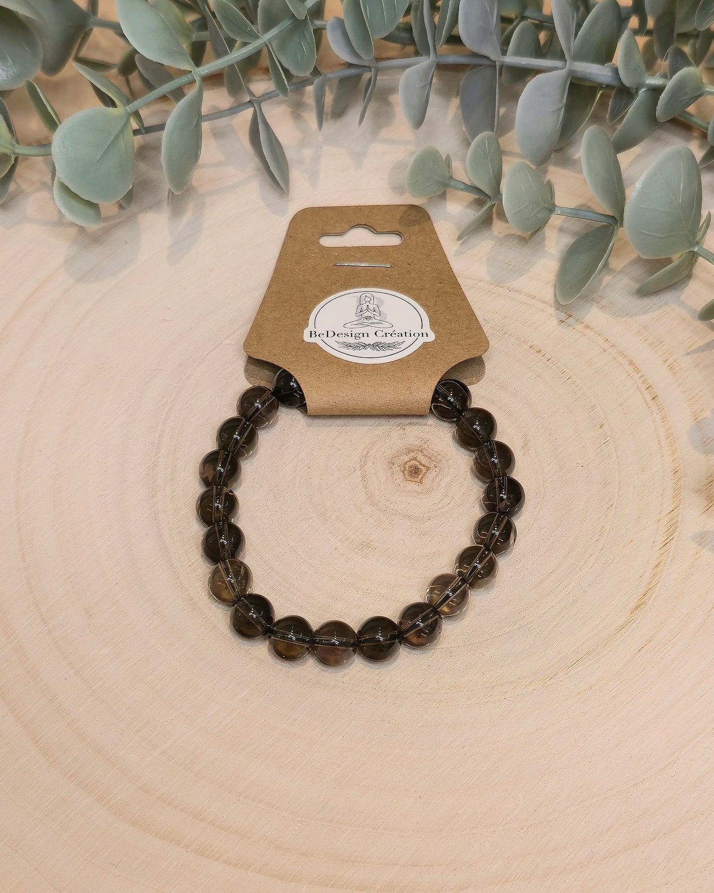 Bracelet Quartz fumé 8mm