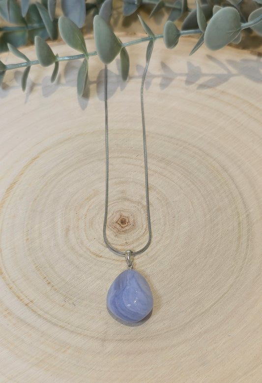 Collier Agate Dentelle barattée