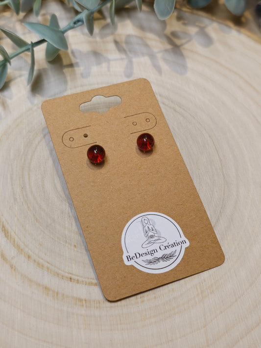 Boucles d’oreilles Ambre Baltique