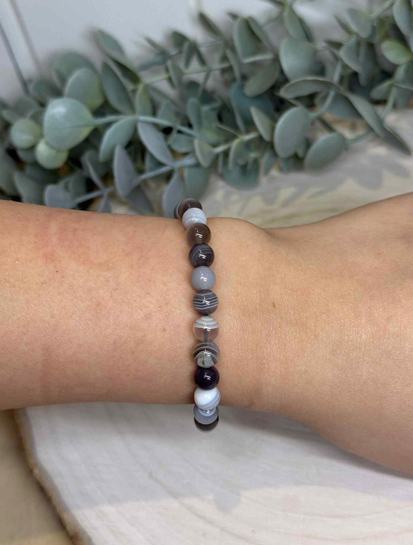 Bracelet Agate Botswana 6mm