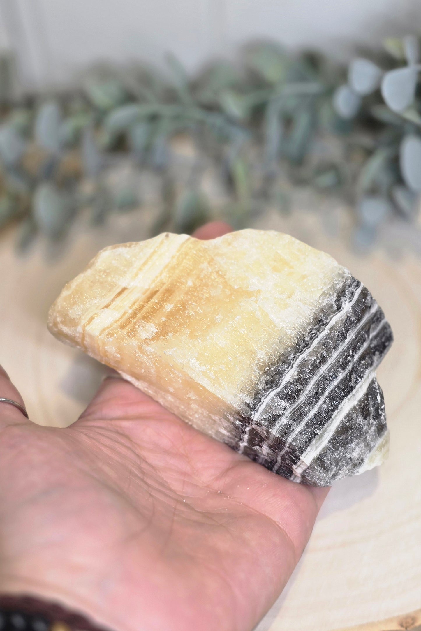 Calcite zébré brute du Mexique