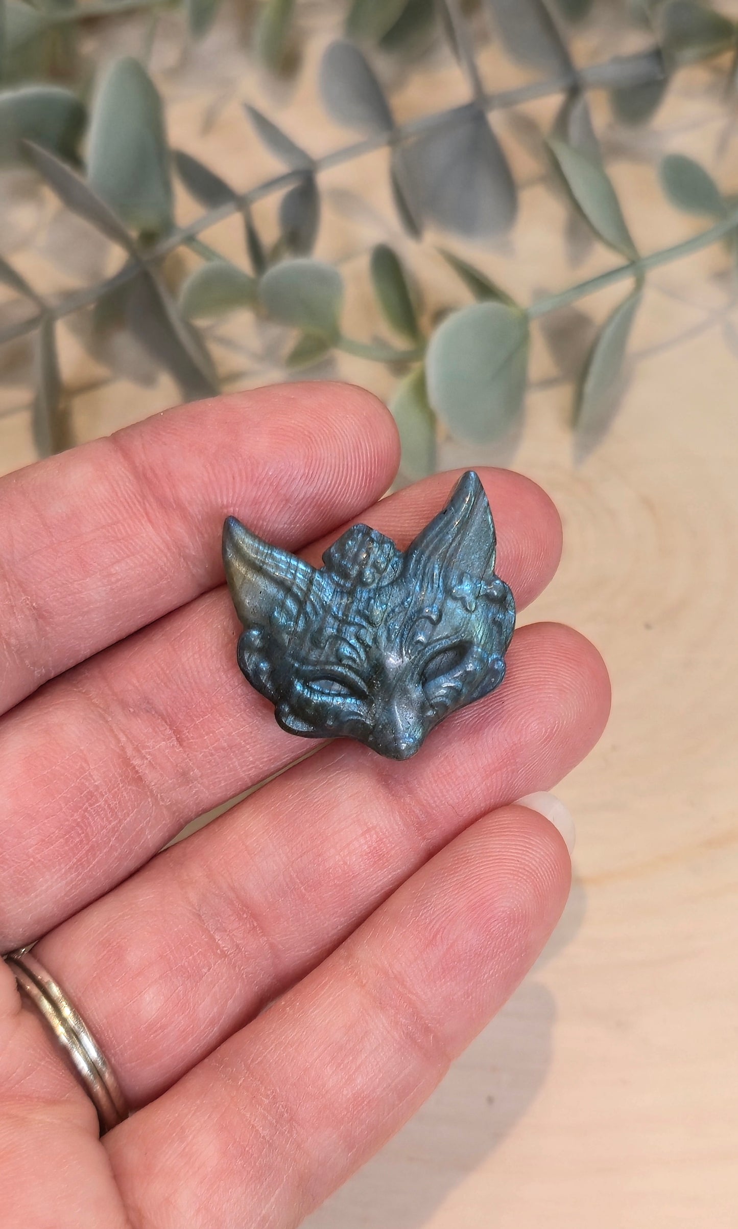 Masque de Renard en Labradorite