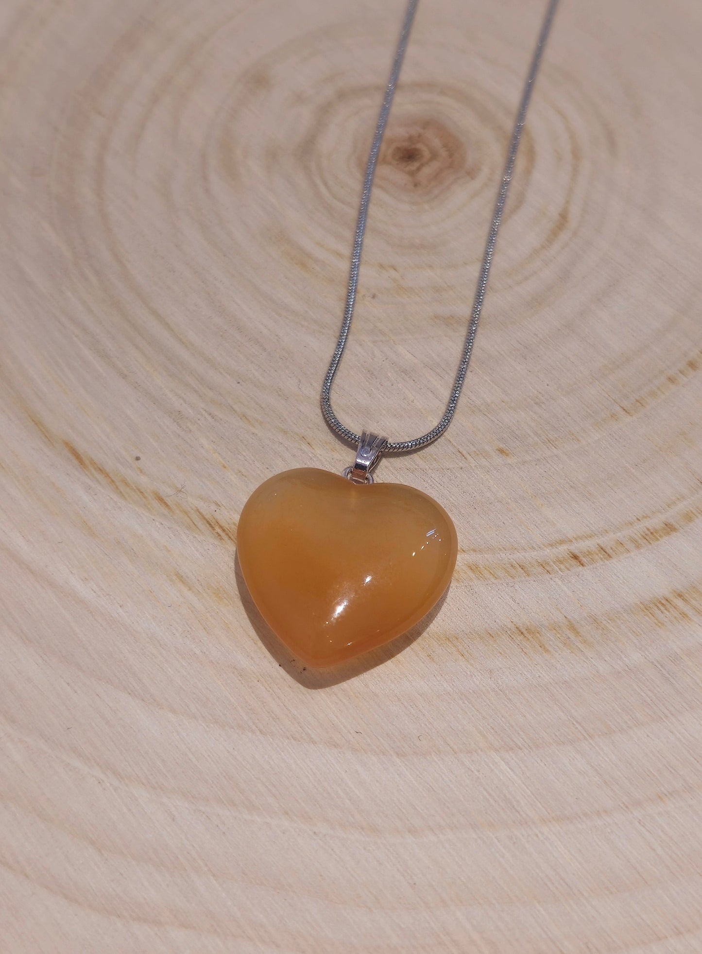Collier en coeur en Cornaline