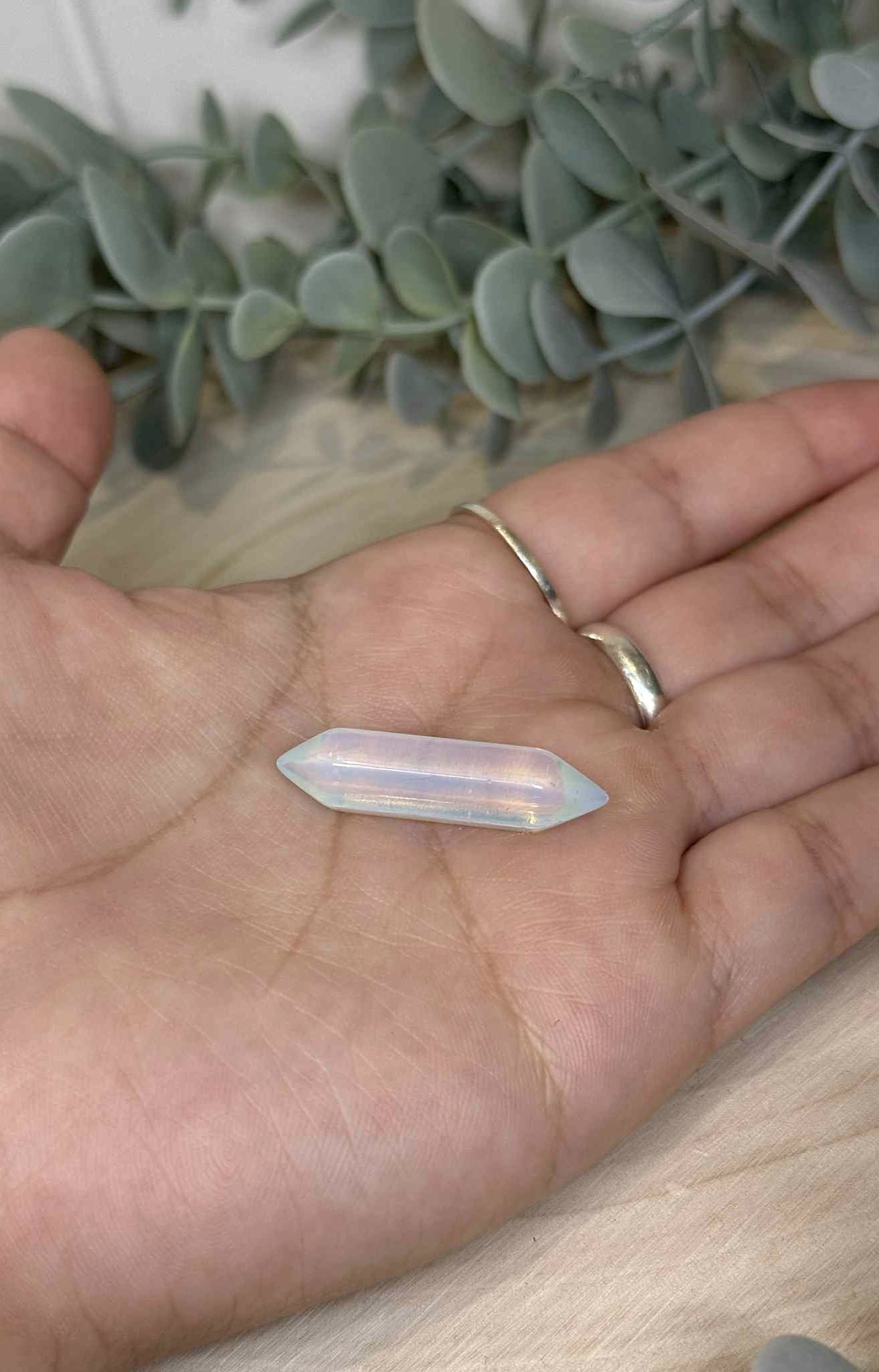 Mini Double Pointe en Opalite (manmade)