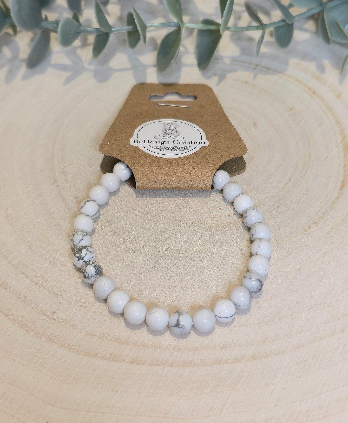 Bracelet Howlite 6mm
