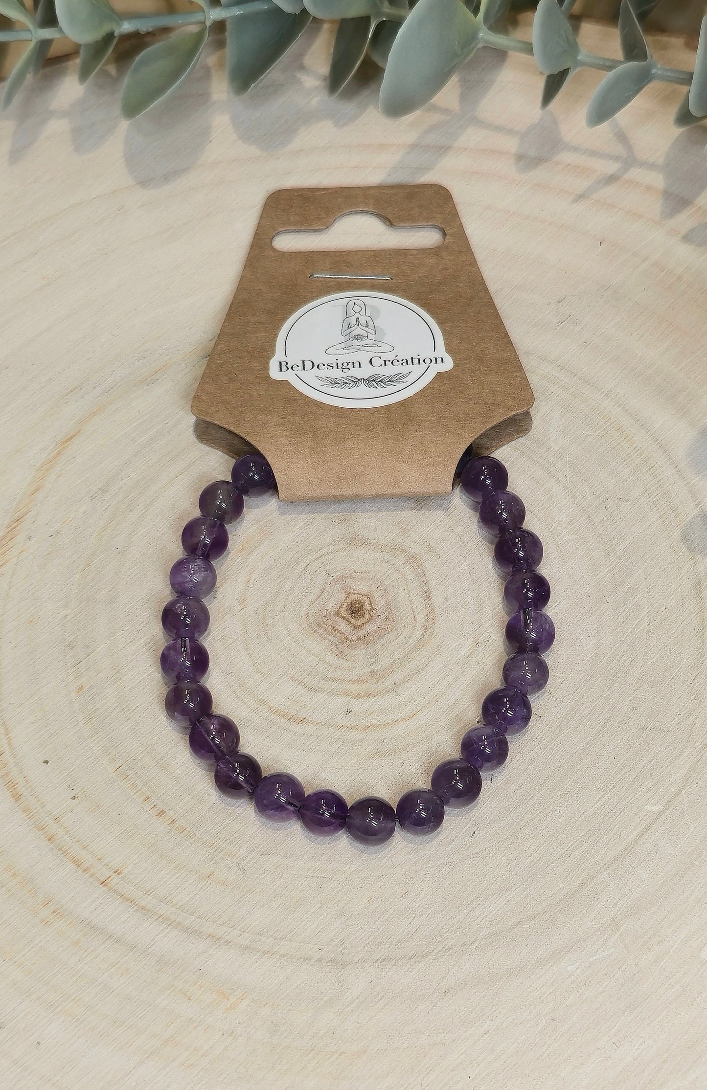 Bracelet Améthyste 6mm