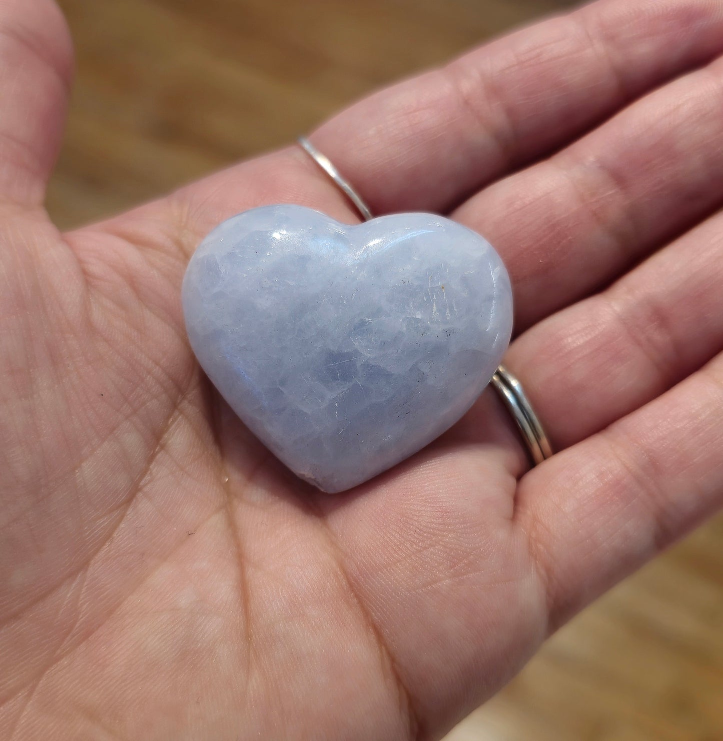 Coeur en Calcite Bleue