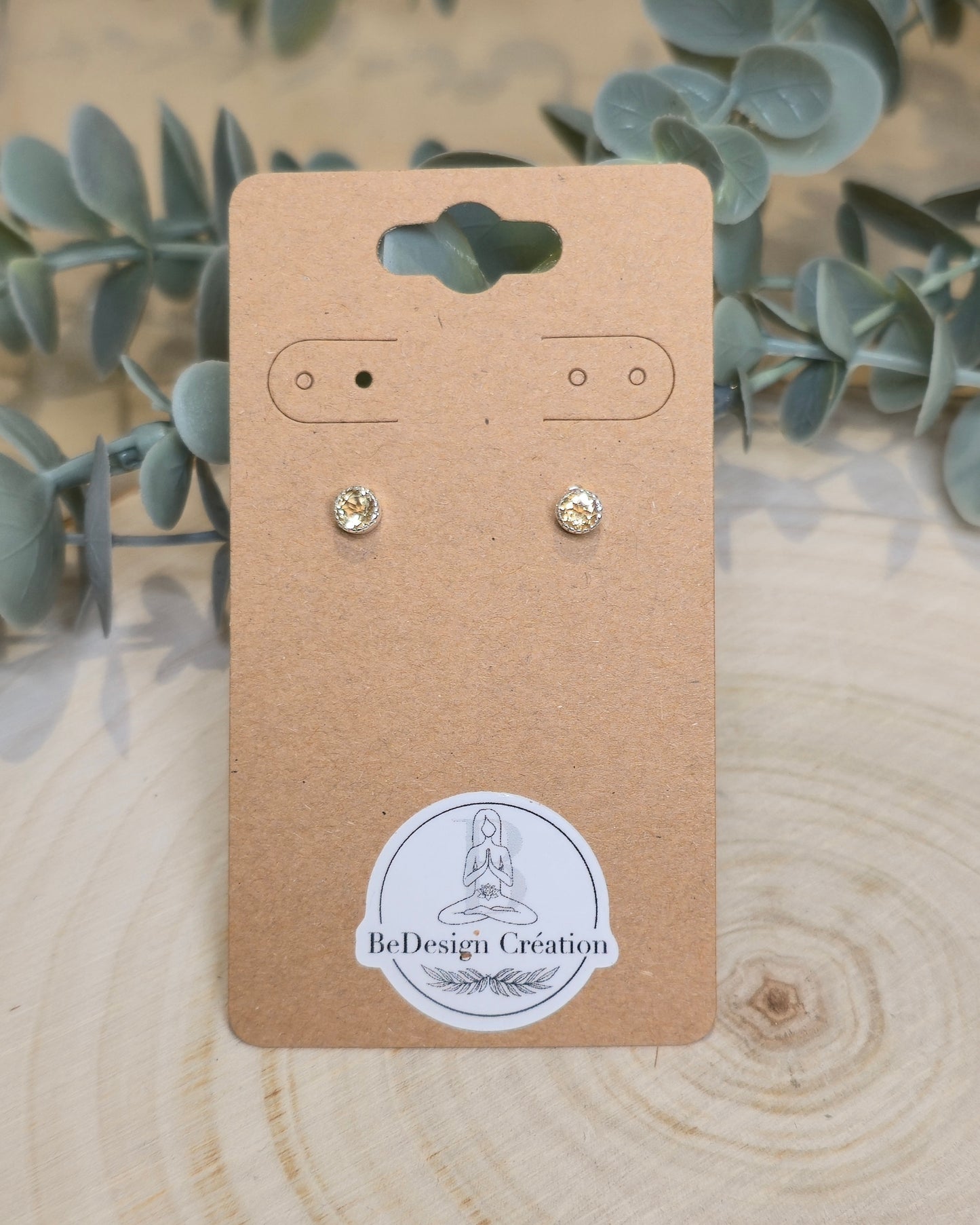 Boucles d'oreilles Citrine naturelle