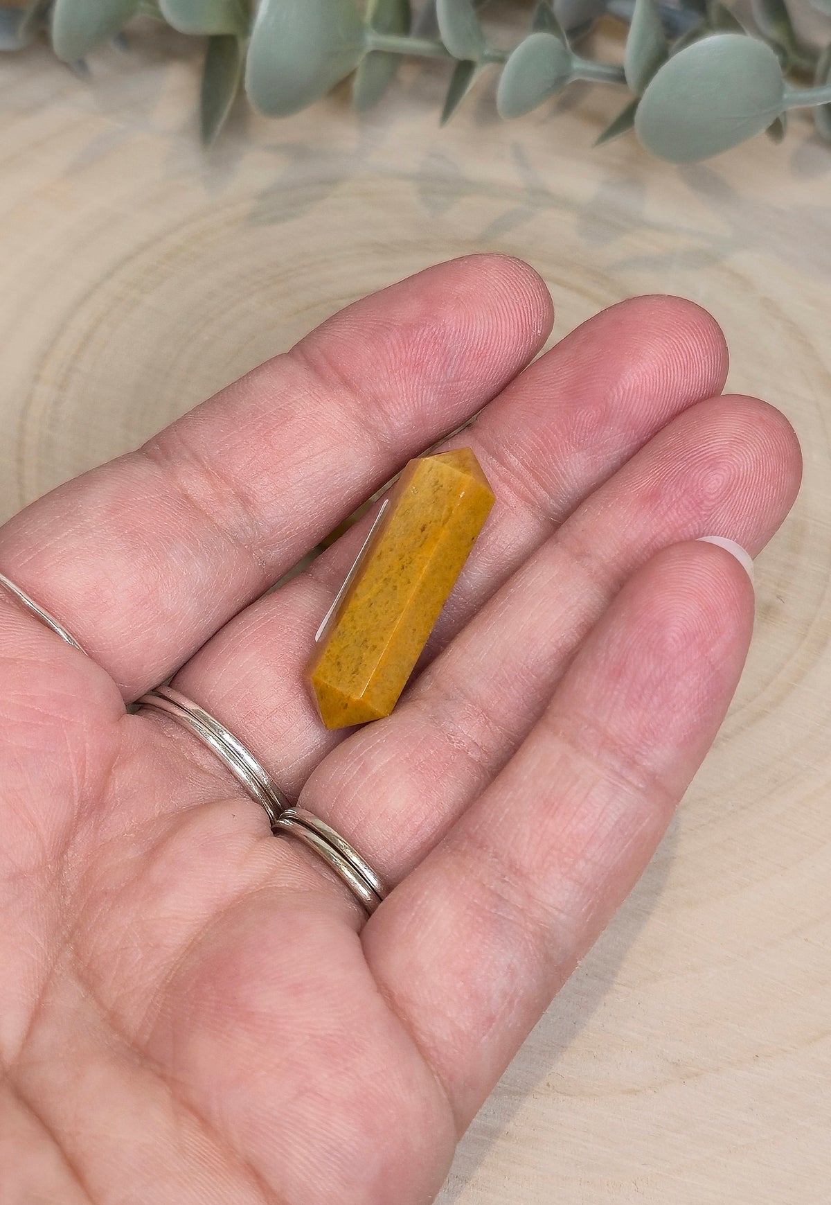 Mini Double Pointe en Aventurine jaune