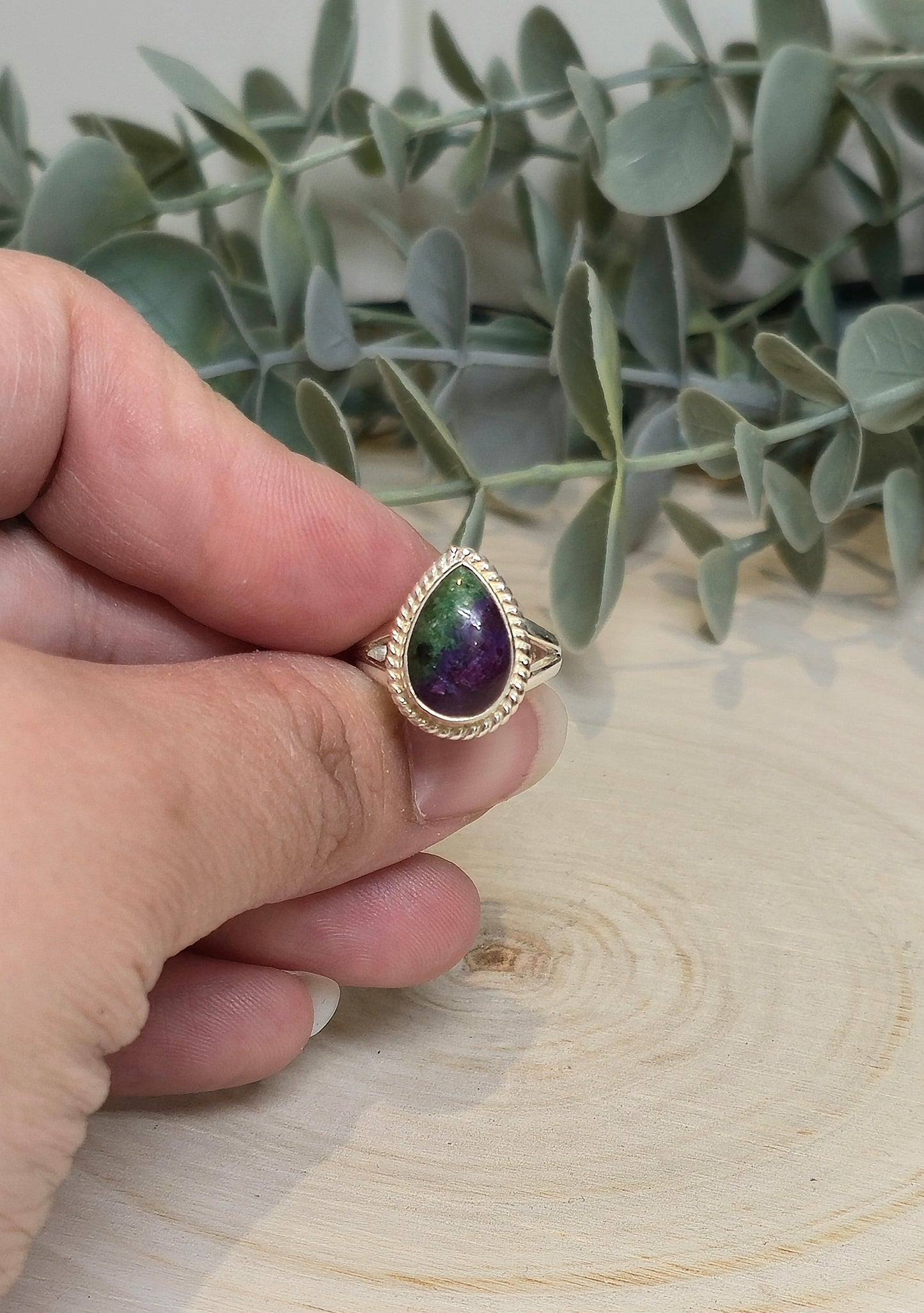 Bague Rubis zoïsite