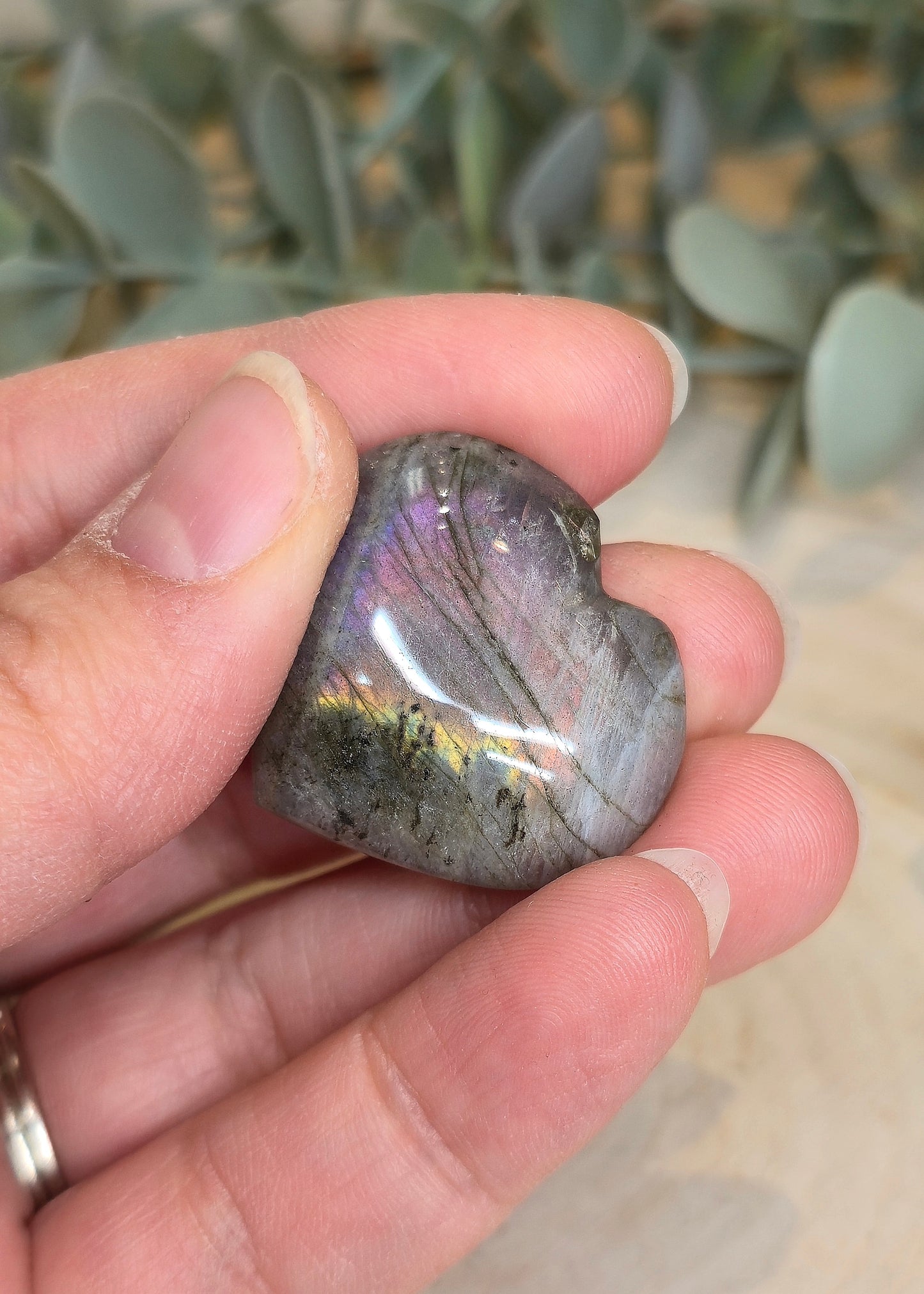 Coeur en Labradorite