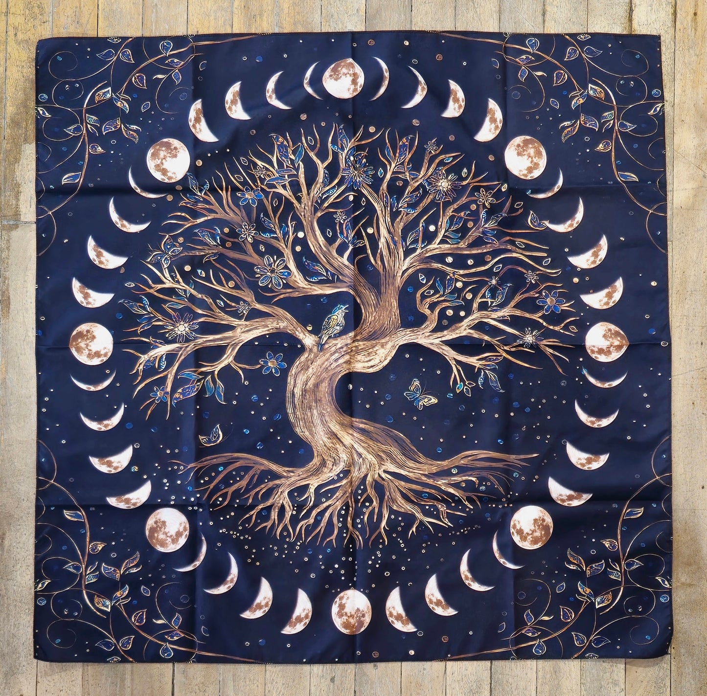 Nappe d’autel Arbre de vie et phase lunaire