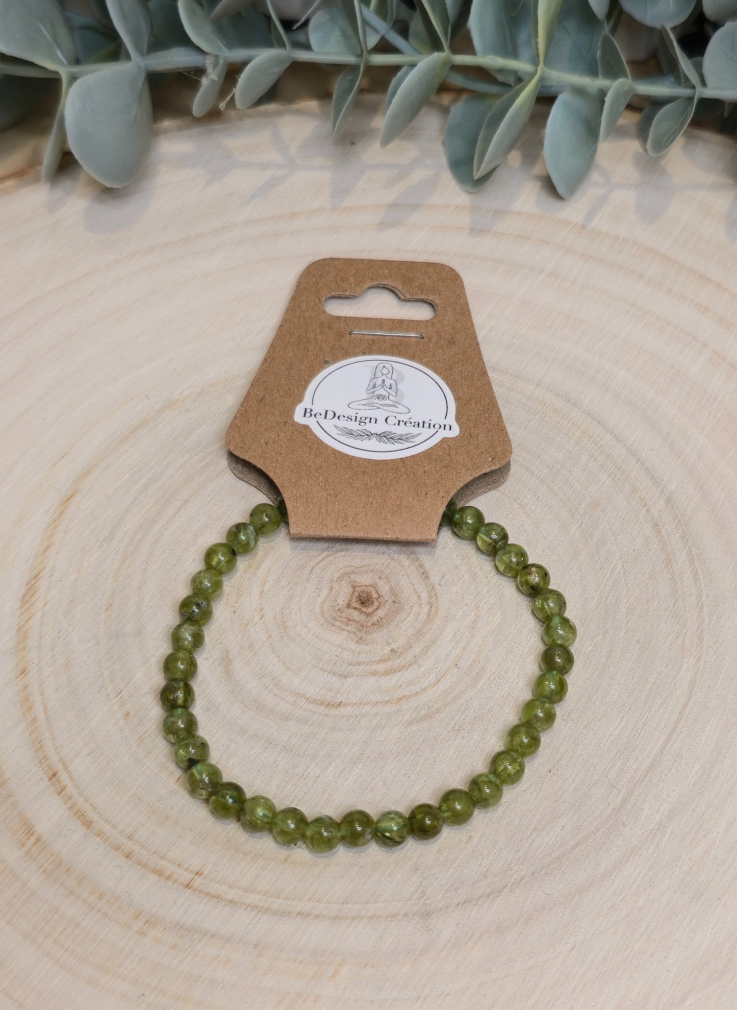 Bracelet Péridot 5mm