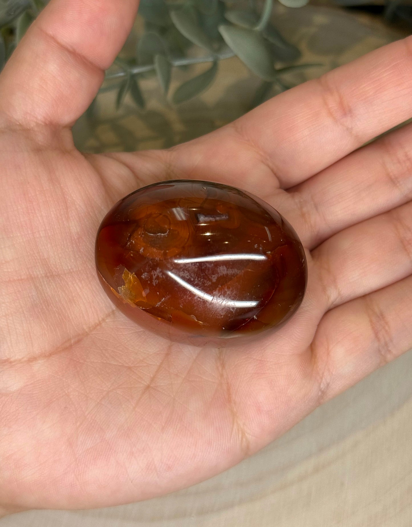 Pierre de paume en Cornaline