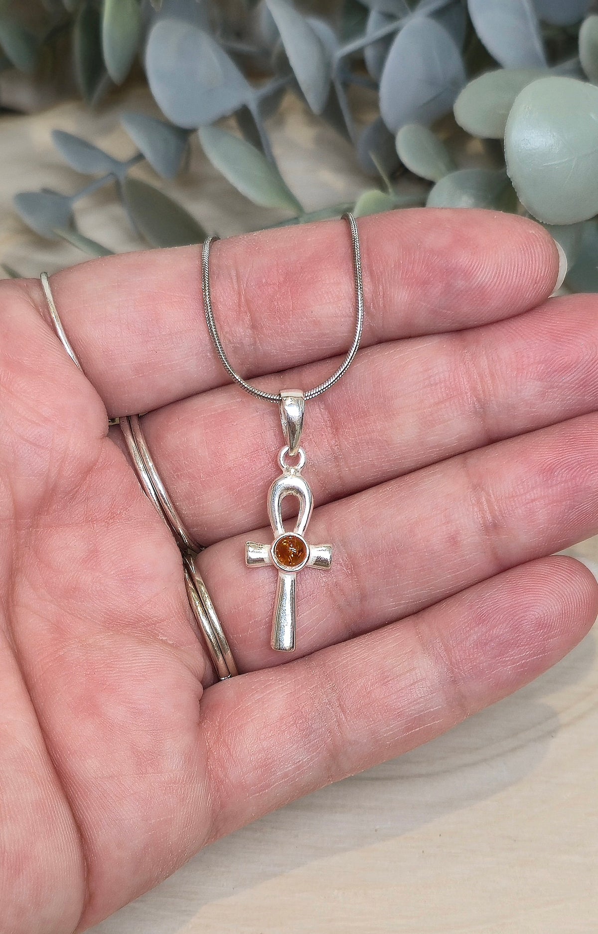 Collier Croix d’Anke Ambre baltique