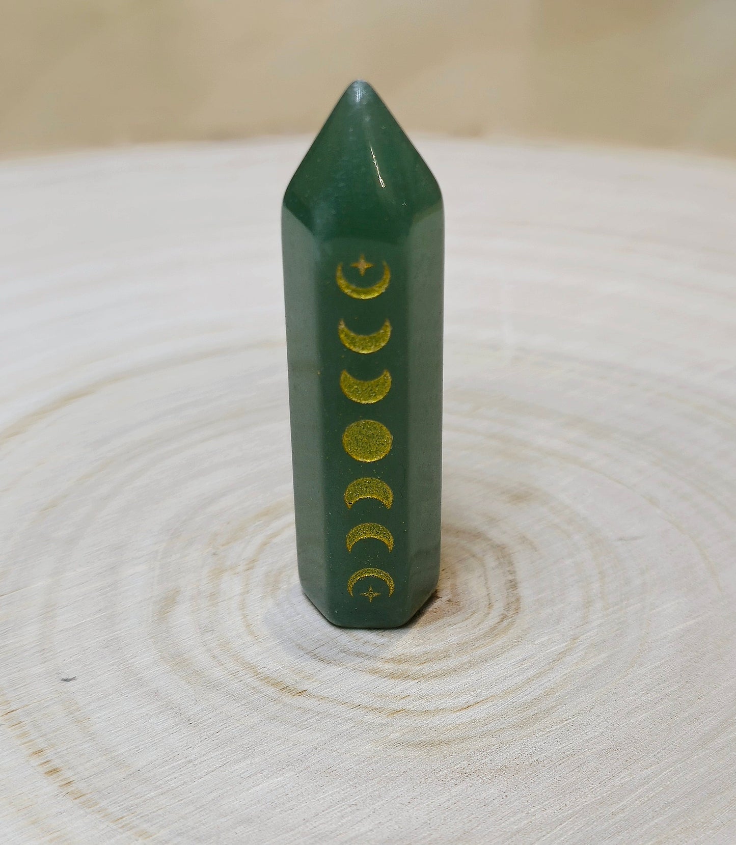 Pointe Aventurine verte phase lune