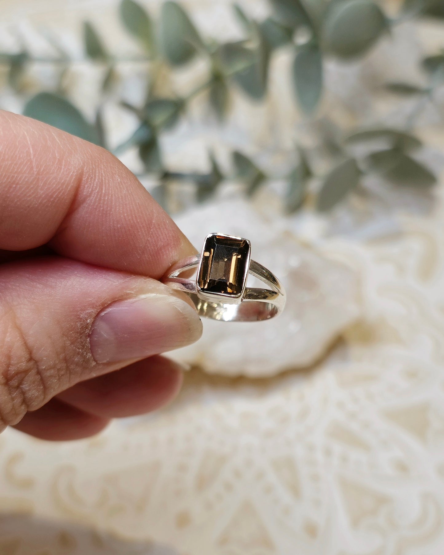 Bague Quartz fumé