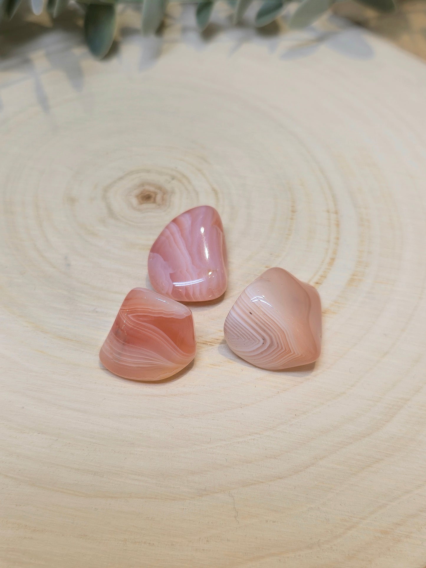 Agate abricot barattée